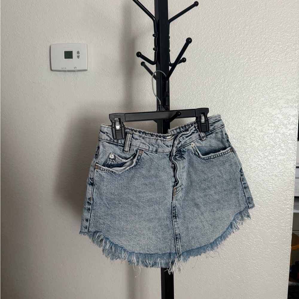 Free People Blue Denim Skirt